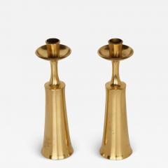 Jens Quistgaard Pair of 1950s Jens Quistgaard Brass Candlesticks for Dansk - 3679630