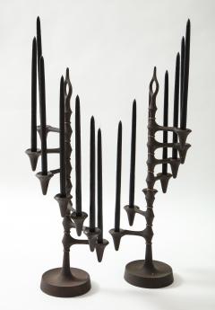 Jens Quistgaard Pair of 1960 S Iron Candelabra by Jens Quistagaard for Dansk - 2165387