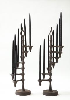 Jens Quistgaard Pair of 1960 S Iron Candelabra by Jens Quistagaard for Dansk - 2165391