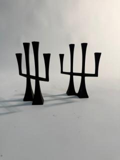 Jens Quistgaard Pair of Jens Quistgaard Iron Candlesticks or Candleabra - 4382535