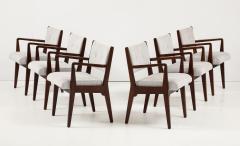 Jens Risom 1950s Jens Risom C 106 Walnut Dining Armchairs Set Of 6 - 3947657