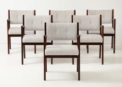 Jens Risom 1950s Jens Risom C 106 Walnut Dining Armchairs Set Of 6 - 3947667