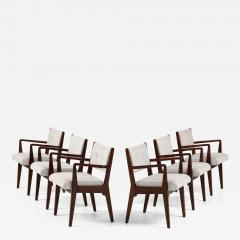 Jens Risom 1950s Jens Risom C 106 Walnut Dining Armchairs Set Of 6 - 3949066