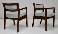 Jens Risom 1960s Jens Risom Style Walnut Armchairs - 3329117