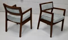 Jens Risom 1960s Jens Risom Style Walnut Armchairs - 3329118