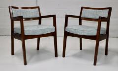 Jens Risom 1960s Jens Risom Style Walnut Armchairs - 3329119