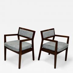 Jens Risom 1960s Jens Risom Style Walnut Armchairs - 3333619