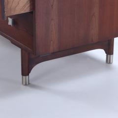 Jens Risom A Jens Risom mid century modern double pedestal executive desk in cherry wood - 3275071