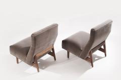 Jens Risom Classic Slipper Chairs by Jens Risom in Mohair circa 1950s - 2324695