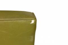 Jens Risom Danish Mid Century Avocado Green Vinyl and Teak Upholstered Sofa - 4172148