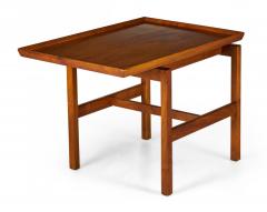 Jens Risom Danish Mid Century Walnut Cantilever End Side Table - 4657058