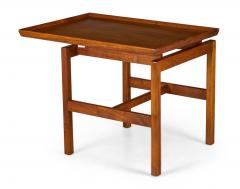 Jens Risom Danish Mid Century Walnut Cantilever End Side Table - 4657060