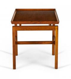 Jens Risom Danish Mid Century Walnut Cantilever End Side Table - 4657061