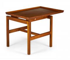 Jens Risom Danish Mid Century Walnut Cantilever End Side Table - 4657062
