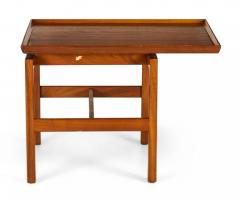 Jens Risom Danish Mid Century Walnut Cantilever End Side Table - 4657063