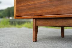 Jens Risom Fully Restored Jens Risom Walnut Brass 8 Drawer Cabinet or Dresser - 4286520