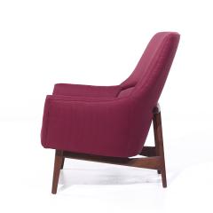 Jens Risom Jens Risom A Chair Mid Century Walnut Lounge Chairs Pair - 4116929