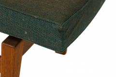 Jens Risom Jens Risom Danish Army Green Fabric Upholstery and Wood Floating Bench - 2793417