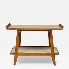 Jens Risom Jens Risom Danish Mid Century Birch And Light Gray Laminate Serving Trolley - 3178066