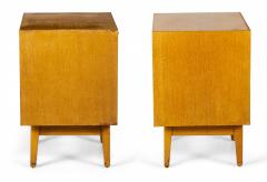 Jens Risom Jens Risom Danish Mid Century Blond Oak Bedside Table Commodes - 2787734