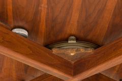 Jens Risom Jens Risom Danish Mid Century Circular Walnut Revolving Lazy Susan Coffee Table - 2787258
