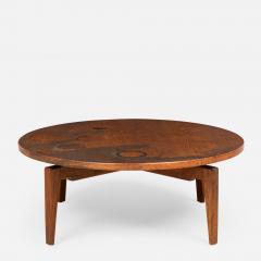 Jens Risom Jens Risom Danish Mid Century Circular Walnut Revolving Lazy Susan Coffee Table - 2789424