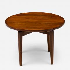 Jens Risom Jens Risom Danish Mid Century Circular Wooden Lazy Susan End Side Table - 2788683