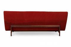 Jens Risom Jens Risom Danish Mid Century Faintly Striped Red Upholstered Sofa - 2794335
