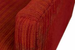 Jens Risom Jens Risom Danish Mid Century Faintly Striped Red Upholstered Sofa - 2794338