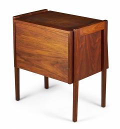 Jens Risom Jens Risom Danish Mid Century Fall Front Walnut Bedside Table Commode - 3169436