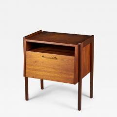 Jens Risom Jens Risom Danish Mid Century Fall Front Walnut Bedside Table Commode - 3178023