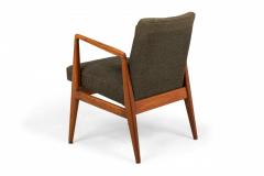 Jens Risom Jens Risom Danish Mid Century Gray Fabric Upholstered Teak Playboy Armchair - 3170020