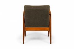 Jens Risom Jens Risom Danish Mid Century Gray Fabric Upholstered Teak Playboy Armchair - 3170022