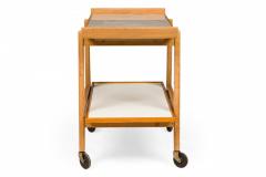 Jens Risom Jens Risom Danish Mid Century Oak And Light Gray Laminate Serving Trolley - 3169597