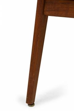 Jens Risom Jens Risom Danish Mid Century Off White Vinyl And Teak Dining Side Chair - 3169988
