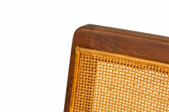 Jens Risom Jens Risom Danish Mid Century Teak Caning and Orange Upholstery Conference Arm - 4635683
