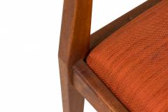Jens Risom Jens Risom Danish Mid Century Teak Caning and Orange Upholstery Conference Arm - 4635684