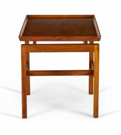 Jens Risom Jens Risom Danish Mid Century Walnut Cantilever End Side Table - 3169431