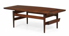 Jens Risom Jens Risom Danish Mid Century Walnut Coffee Cocktail Table with Magazine Rack - 2792881