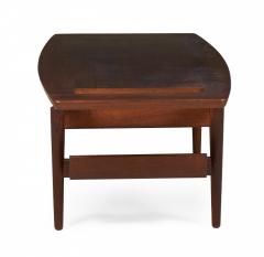 Jens Risom Jens Risom Danish Mid Century Walnut Coffee Cocktail Table with Magazine Rack - 2792883