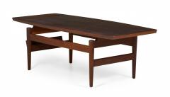 Jens Risom Jens Risom Danish Mid Century Walnut Coffee Cocktail Table with Magazine Rack - 2792887