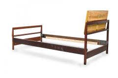 Jens Risom Jens Risom Danish Single Bed Head Footboards with Yellow Vinyl Cushions - 4272434