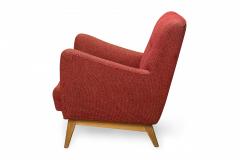 Jens Risom Jens Risom DanishRed Woven FabricLounge Armchair - 2792169