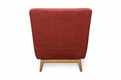 Jens Risom Jens Risom DanishRed Woven FabricLounge Armchair - 2792172