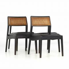 Jens Risom Jens Risom Ebonized Walnut and Cane Playboy Dining Chairs Set of 4 - 3691629