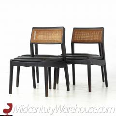 Jens Risom Jens Risom Ebonized Walnut and Cane Playboy Dining Chairs Set of 4 - 3691631