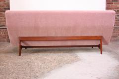 Jens Risom Jens Risom Floating Three Seater Armless Sofa in Walnut and Mohair - 801668