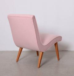 Jens Risom Jens Risom Lounge Chair 654U for Knoll in Pink Felt Fabric - 526136