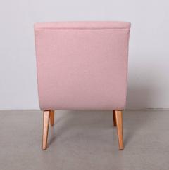 Jens Risom Jens Risom Lounge Chair 654U for Knoll in Pink Felt Fabric - 526137