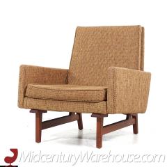 Jens Risom Jens Risom Mid Century Bracket Back Walnut Lounge Chair - 3694418